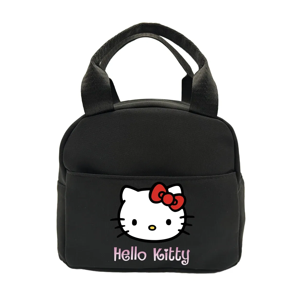 Color: black - Hello Kitty Children's Lunch Bag Primary School Lunch Box Bag Children's Best Gift Cartoon Mochila Best Gift for Children
