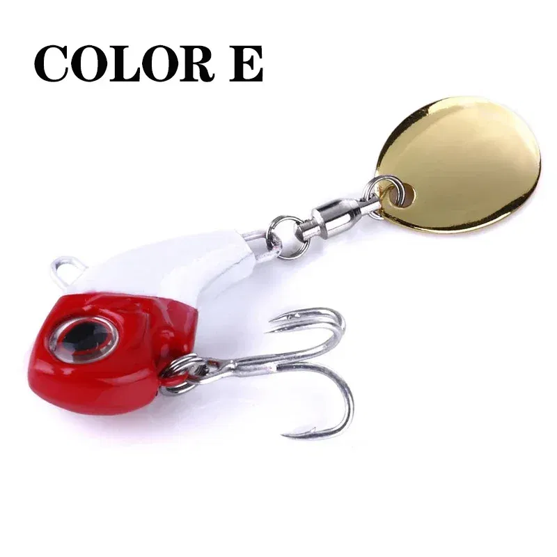Color: Light Grey, Size: 55mm, Ships From: CHINA - 1Pcs Rotating Metal VIB vibration Bait Spinner Spoon Fishing Lures 8g/16g/21g Jigs Trout Wobbler Fishing Hard Baits Tackle Pesca