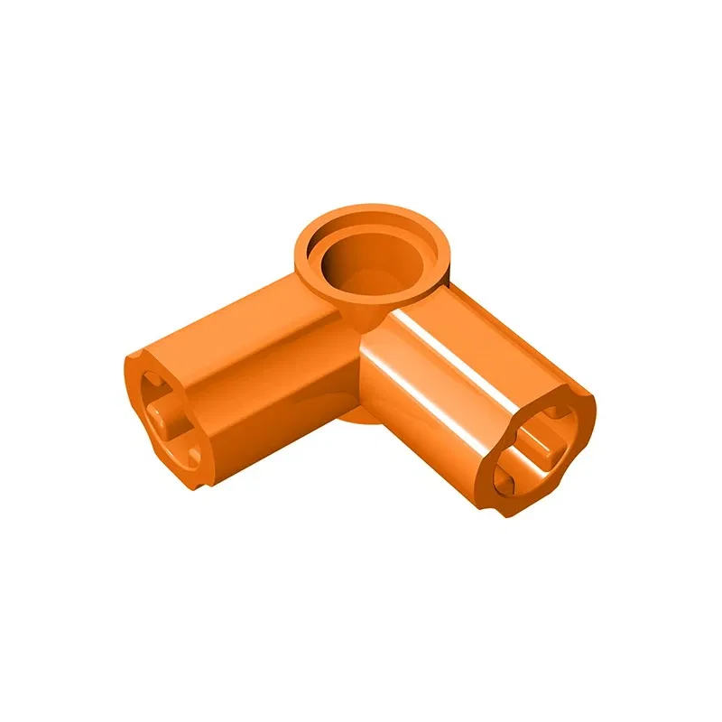 Color: WHITE - Gobricks GDS-921 Technical, Axle and Pin Connector Angled #6 - 90 degrees compatible with lego 32014 pieces of children's DIY