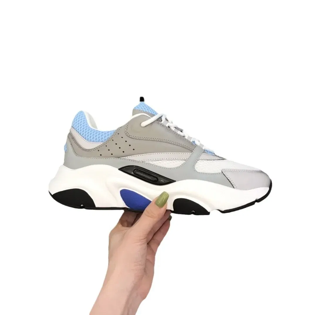 Color: green, Shoe Size: 45 - 2025 new B22 sports and leisure thick soled fashionable retro breathable men's and women's height increasing casual shoes