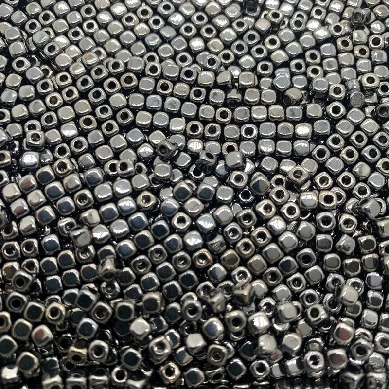 Color: black - 200pcs 3mm 4mm Acrylic MiNi CCB Square Seed Spacer Beads for Jewelry Making DIY Jewelry Accessories