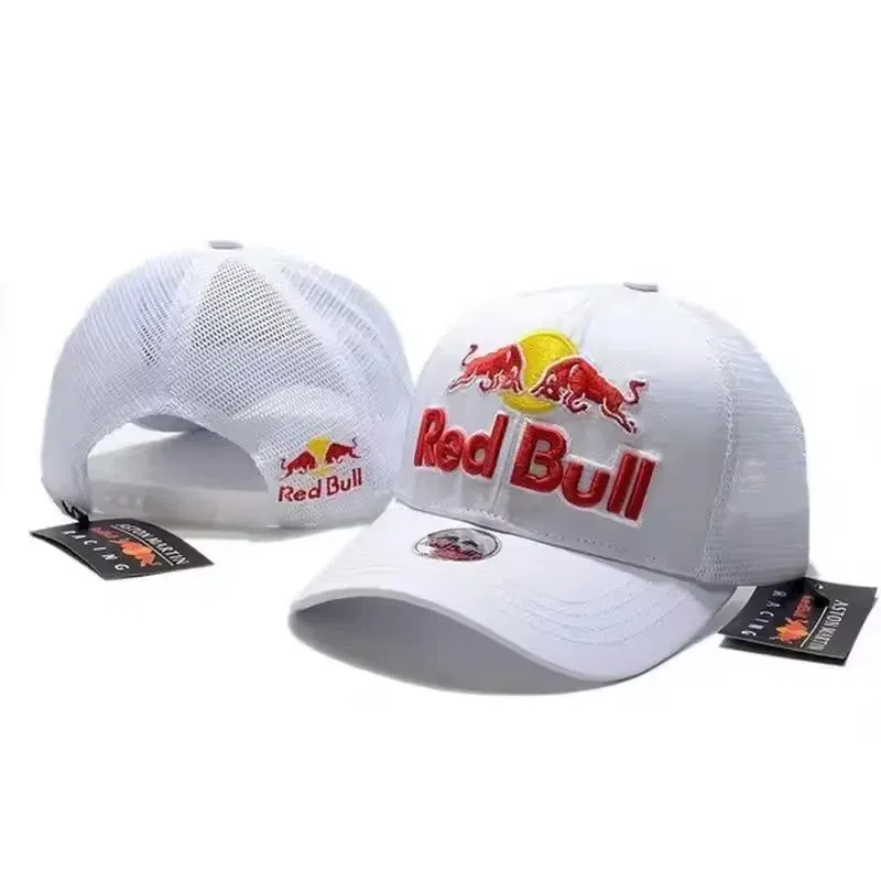 Color: WHITE - Red Bull Racing Cap High Quality Men's Red Bull Baseballcap Women's Summer Red Bull Sports Cap