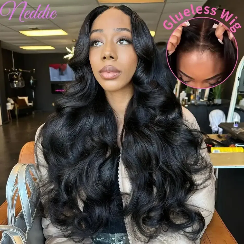 Stretched Length: 32inches, Hair Color: #2, Density: 180%, Ships From: CHINA - Body wave Wigs Glueless Wig Human Hair Ready To Wear 5x5 Lace Frontal Wig 4x4 Brazilian Closure Wig For Women Lace Front Wigs