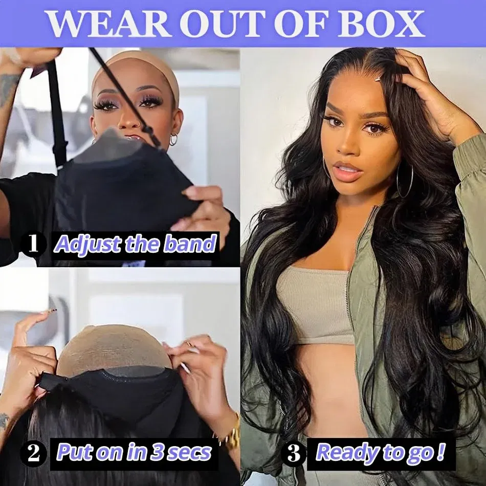 Stretched Length: 32inches, Hair Color: #2, Density: 180%, Ships From: CHINA - Body wave Wigs Glueless Wig Human Hair Ready To Wear 5x5 Lace Frontal Wig 4x4 Brazilian Closure Wig For Women Lace Front Wigs