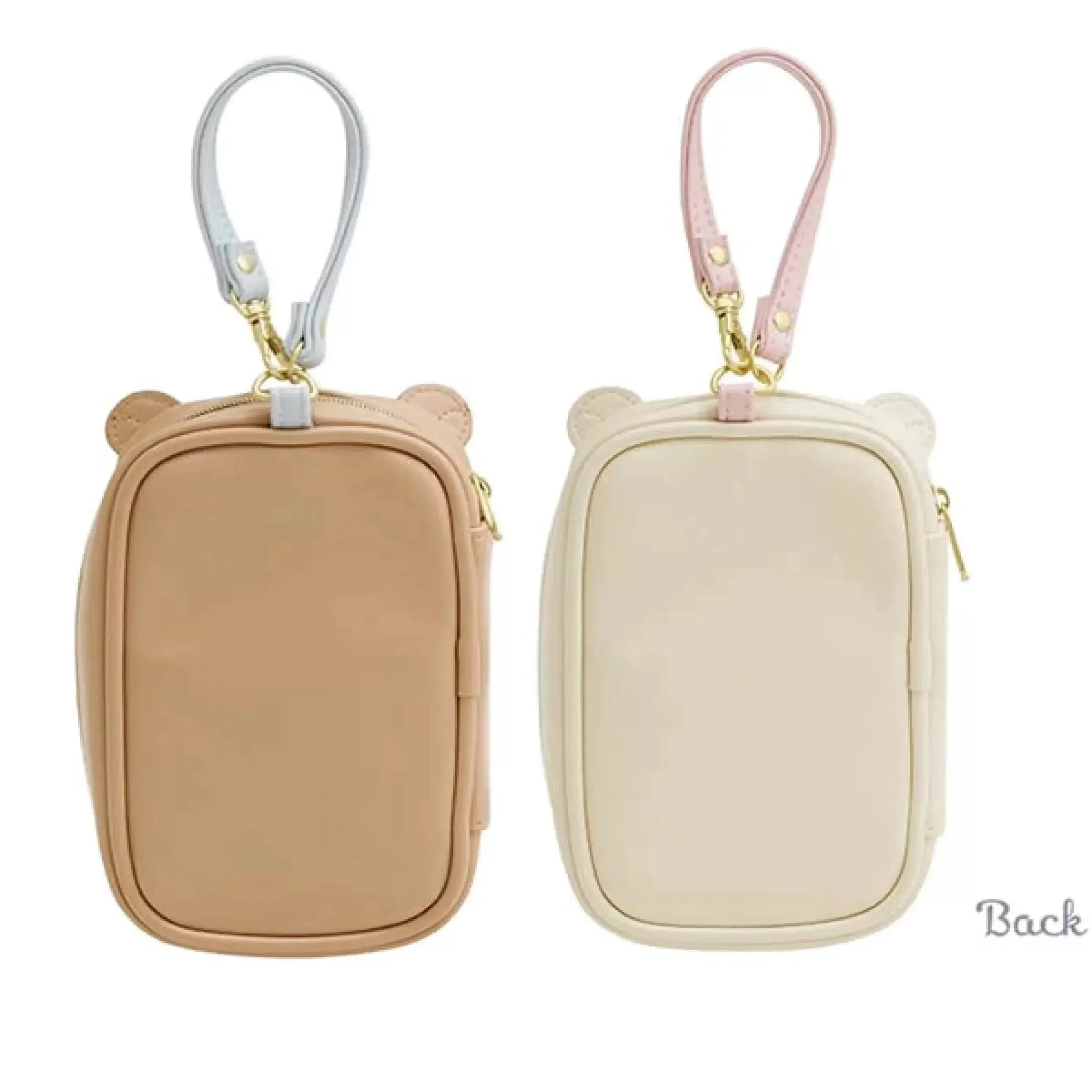 Color: Brown - Cute Rilakkuma Korilakkuma Bear Children Transparency PU Coin Purse Key Bag Card ID Holder Small Wallets For Women