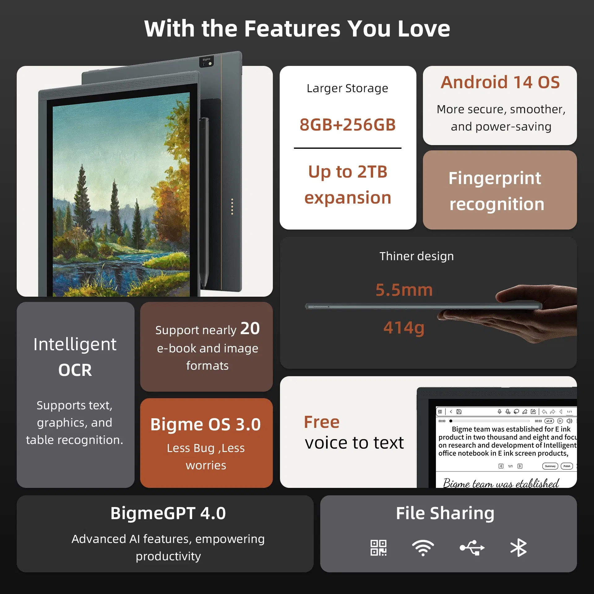 Color: green, Ships From: CHINA - Bigme B1051C Pro 10.3'' Color Eink Ebook Reader Android 14 OS, Dimensity 1080, 8+256GB, Electronic Book Tablet 300PPI Ereader