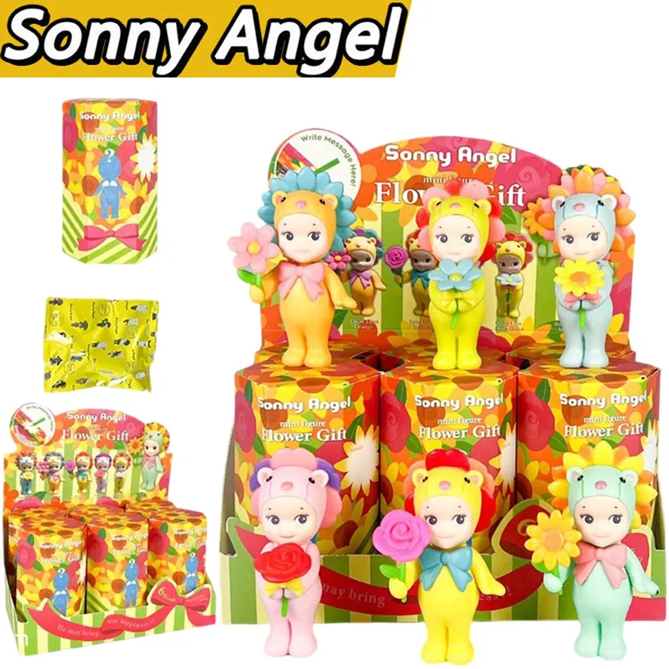 Color: Red - Sunshine Angel Party Angel Kids Christmas Birthday Gift Flower Gift Series Tide Doll Car Decoration Cute Blind Box
