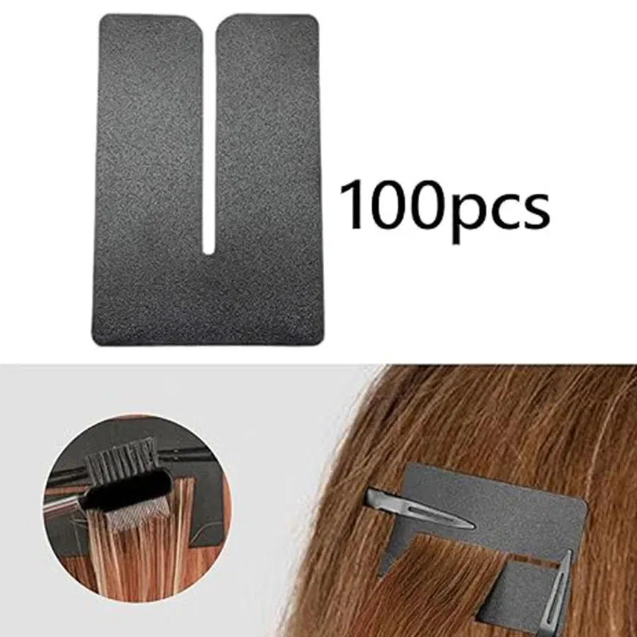 Color: Black, Number of Pcs: 10pcs - 10-100Pcs Hair Extension Protector Shields Heat Scalp Shields Sturdy Heat Shield Guards Heat Insulation Sheet