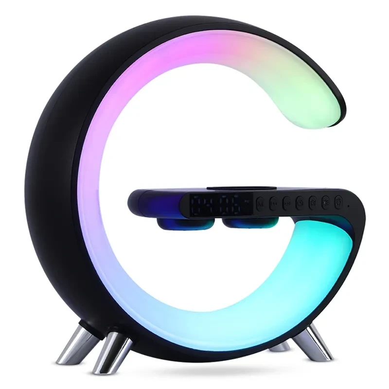 G Light Alarm Clock Mood Light Speaker Wireless Charger