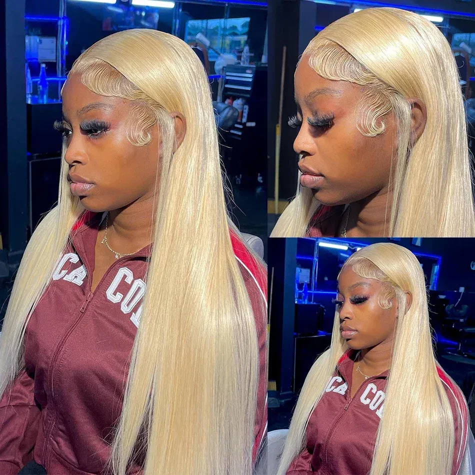 Color: #4, Ships From: CHINA, Stretched Length: 28inches, Density: 150% - Blonde Wig Straight 613 Hd Lace Frontal Wig 13X6 13X4 Transparent Brazilian Straight Lace Front Wigs 30 Inch 100% Human Hair