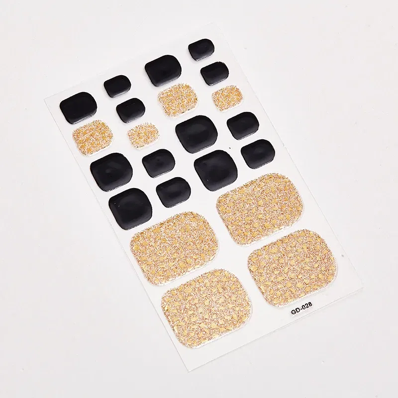 Color: Red Bronze - 22 Tips/Sheet Full Beauty Loveliness Designed Manicure Valentines Nail Art Designer Nail Decals Novidades Nail Sticker Set