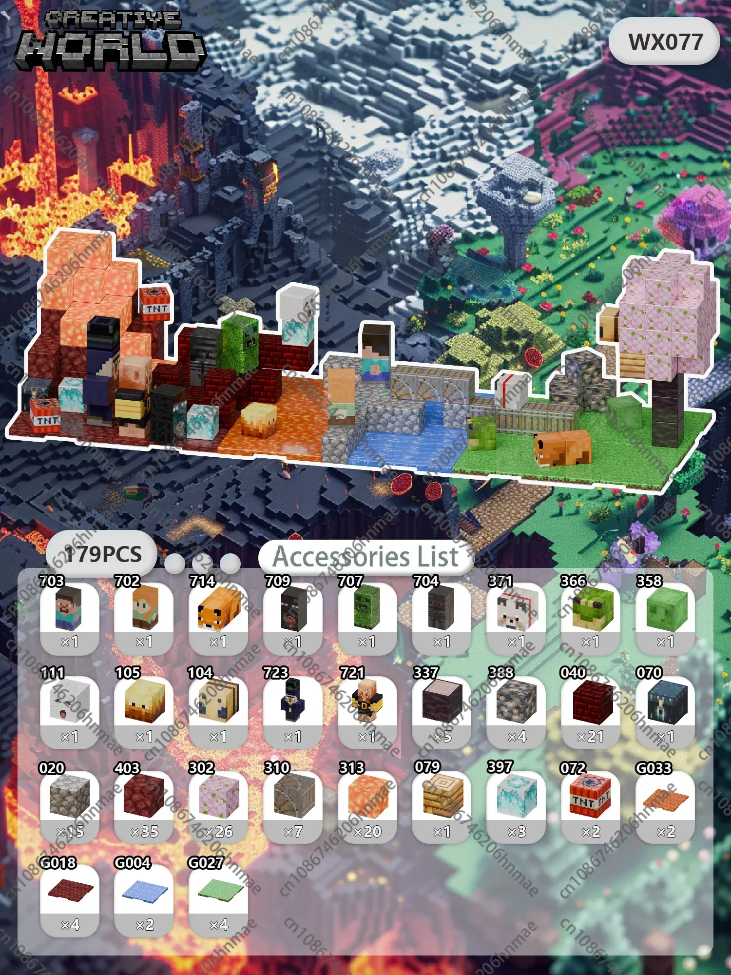 Color: Medium Lavender - Magnetic Building Blocks Mine World Magnet Cube Set for Boy Girl Kid Age 3+ DIY Pixel style Model Base plate STEM Toy Baseplate