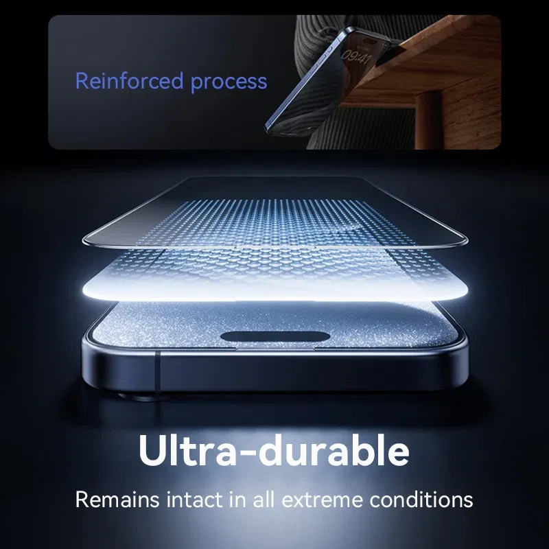 Bundle: Bundle6, Material: Anti Peeping - Joyroom 1/2/3pcs Tempered Glass For iPhone 16 15 14 13 12 11 Pro Max Screen Protector For iPhone 16 Full Screen Protective Glass