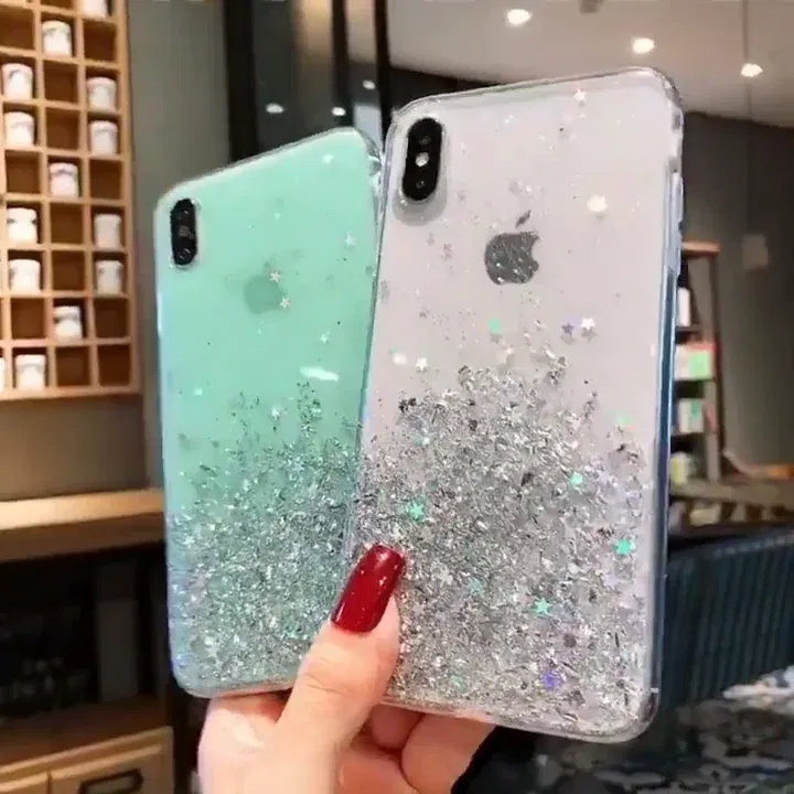 Color: black, Compatible-Phone Models: For iPhone 11 Pro - 16 Pro Max, Epoxy Resin Case, iPhone 15 Case with Sequins, Epoxy Case, iPhone 14 Case, Glitter Girls Designs, 13 Pro Max, 15Pro