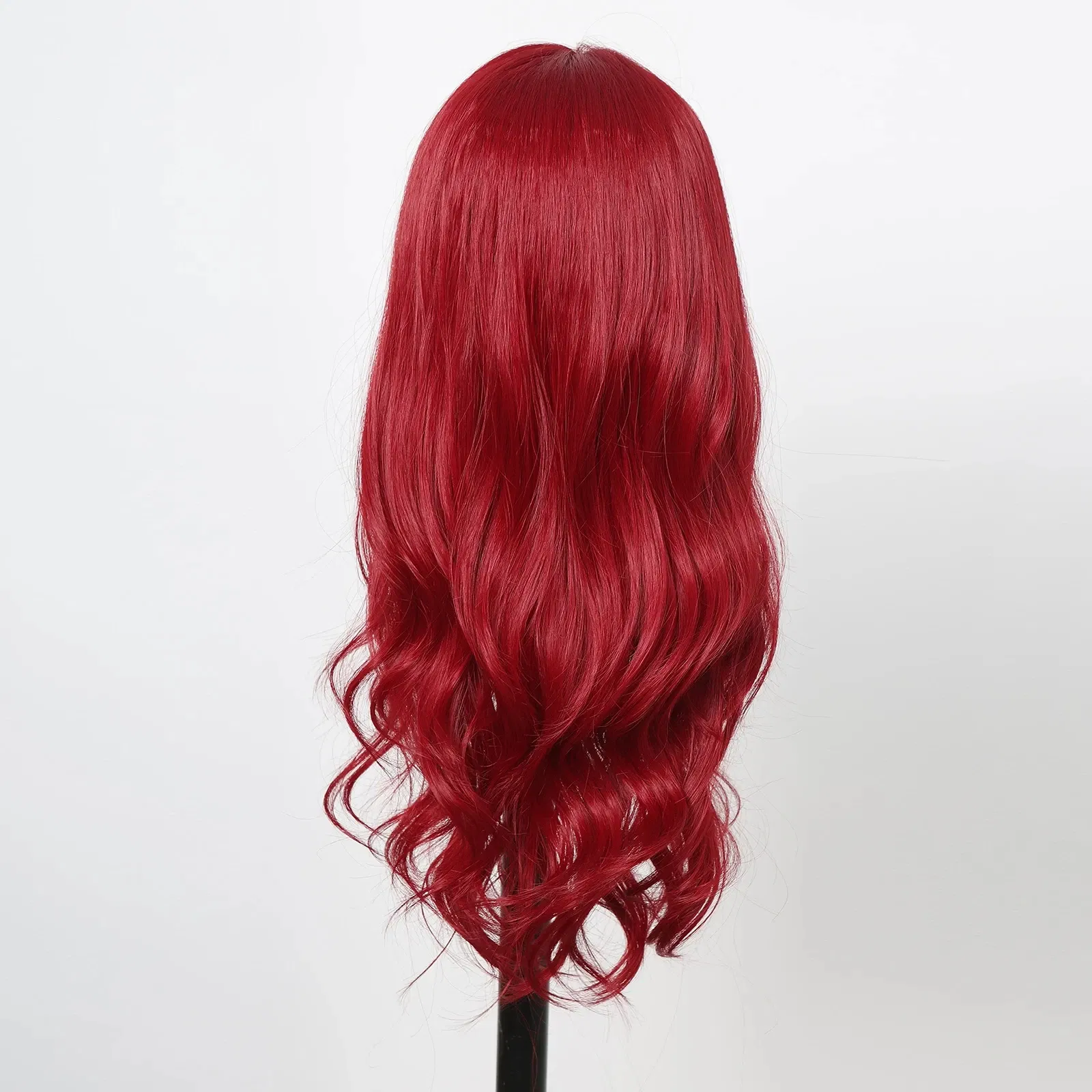 Color: #144 - Red Synthetic Wigs Long Body Wavy Wig Natural Hairline Daily Red Hair Heat Resistant Fiber Smooth Party Cosplay Wig