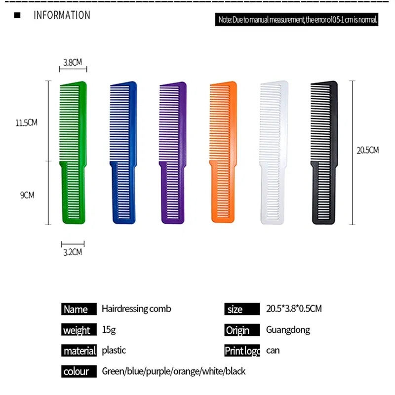 Color: VIOLET/?«?—?…°, Ships From: CN - 9 Color Plastic Anti-Static Tangle Women Hairdressing Comb Ultra Thin Professional Hair Cutting Brush Hair Care Styling Tools