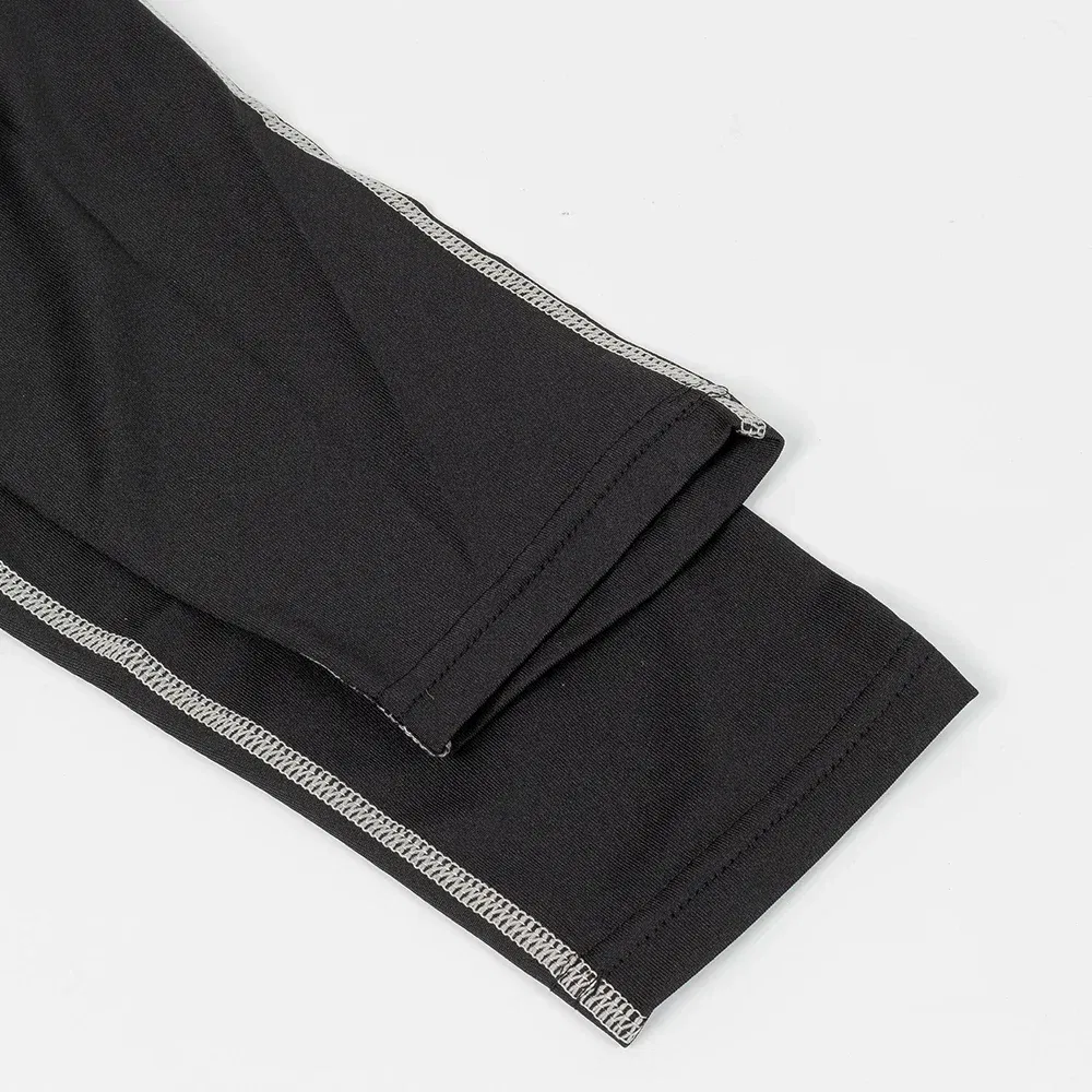 Color: black, Size: XXL - Men's Quick Dry Running T-shirt Workout Compression Shirt Turtleneck Long Sleeve Rash Guard Gym Base Layer Athletic Undershirt