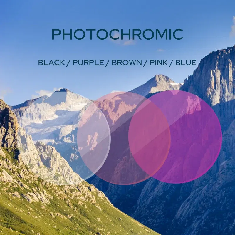 Lenses Color: Red, Ships From: CHINA, Lens Index: 1.61 - VKYEE Grey Brown Pink Purple Blue Series 1.56 1.61 1.67 1.74 Photochromic Myopia & Hyperopia Spectacle Lenses