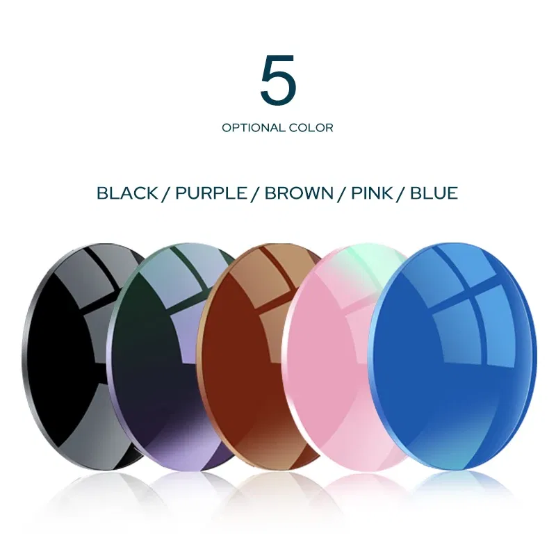 Lenses Color: Red, Ships From: CHINA, Lens Index: 1.61 - VKYEE Grey Brown Pink Purple Blue Series 1.56 1.61 1.67 1.74 Photochromic Myopia & Hyperopia Spectacle Lenses