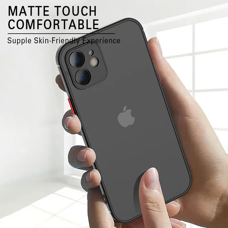 Material: Cotton Fabric, Color: Red - Matte Phone Case for IPhone 13 12 11 14 Pro Max Mini Luxury Soft Silicone Shockproof Case for IPhone X XS Max XR 15 7 8 Plus SE