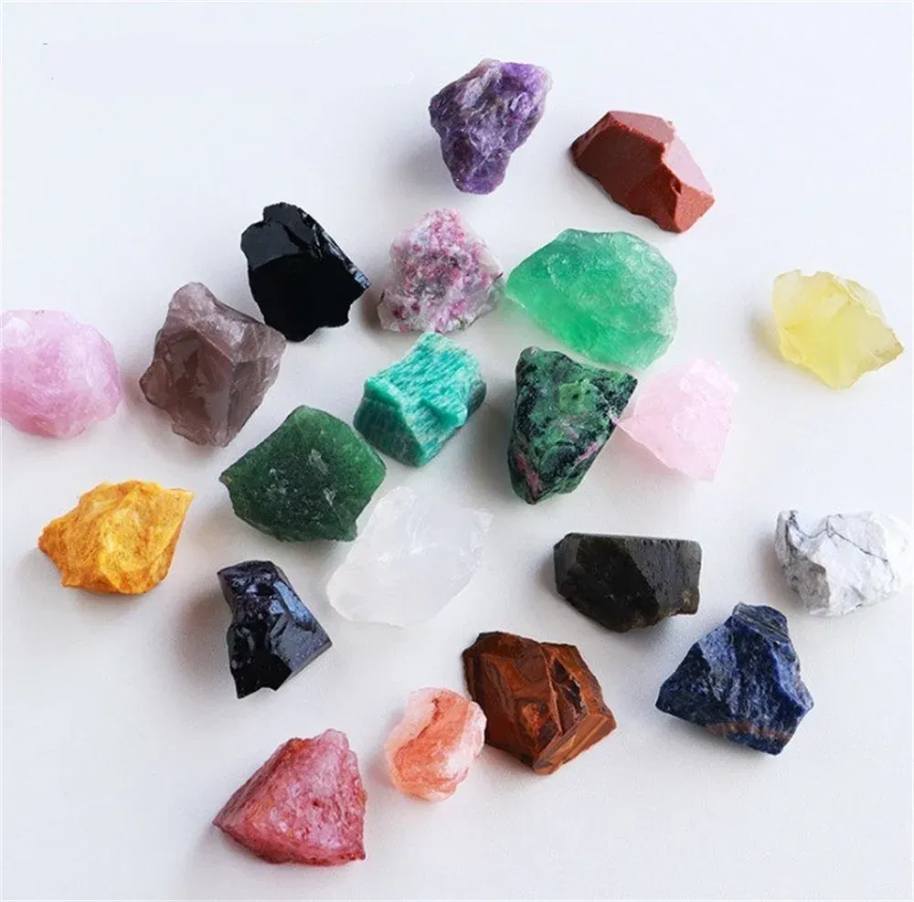 Size: 4XL - Mixed Raw Stone Natural Crystal Chunks Assorted Quartz Rough Healing Crystals Meditation Therapy Chakra Gemstone Home Decor