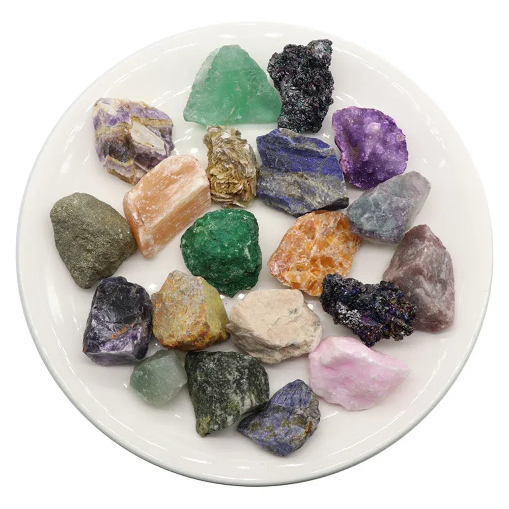 Size: 4XL - Mixed Raw Stone Natural Crystal Chunks Assorted Quartz Rough Healing Crystals Meditation Therapy Chakra Gemstone Home Decor