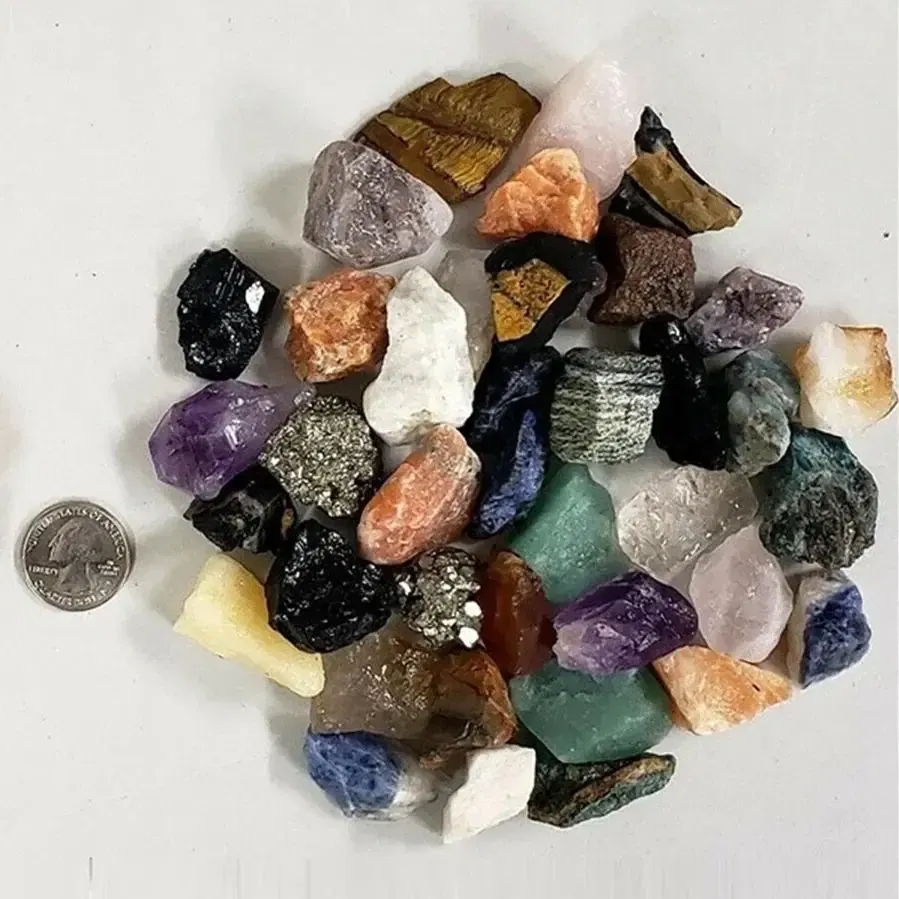 Size: 4XL - Mixed Raw Stone Natural Crystal Chunks Assorted Quartz Rough Healing Crystals Meditation Therapy Chakra Gemstone Home Decor