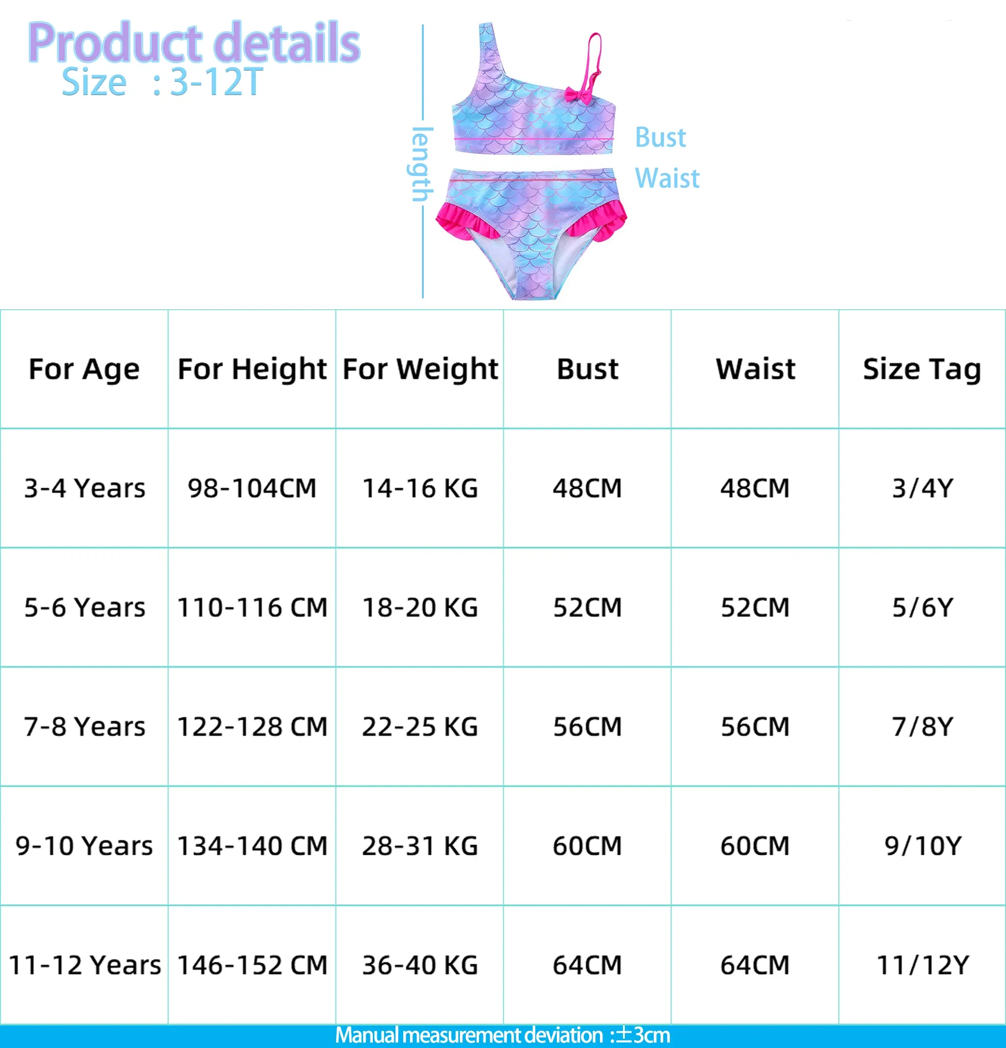 Color: Beige, Size: XS - Lilo Stitch Girls Swimsuit One-Piece Bathing Suits Children's Dresses Summer Swimwear Beach Suit Kids Wear Fashion Mermaid Fish