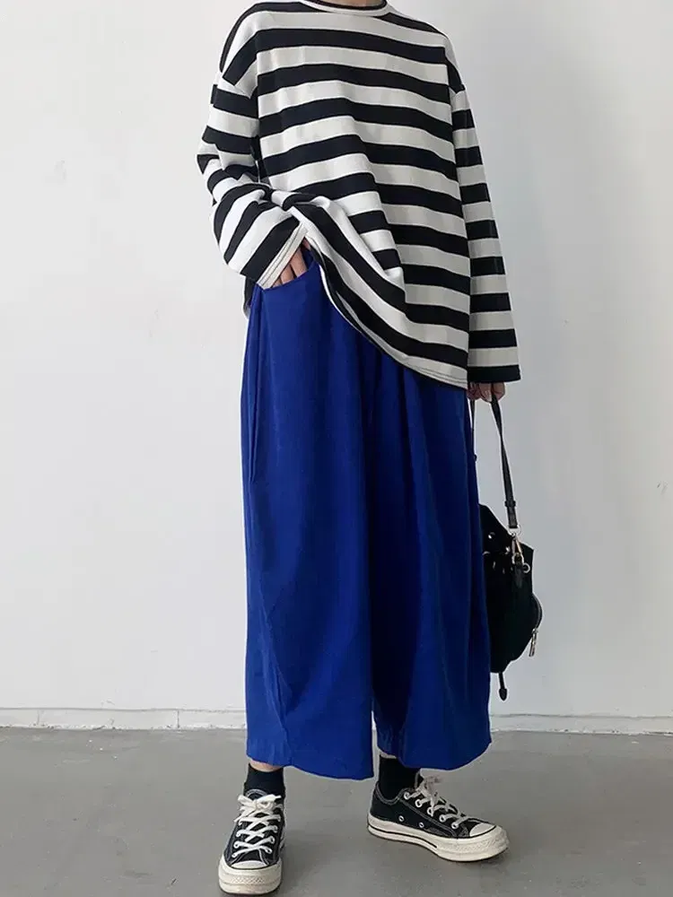 Color: green, Size: M - 2023 Autumn Casual Harem Pants Women Cotton High Waisted Trousers Retro Loose Bloomers Women's Oversize Pants Baggy Sweatpants