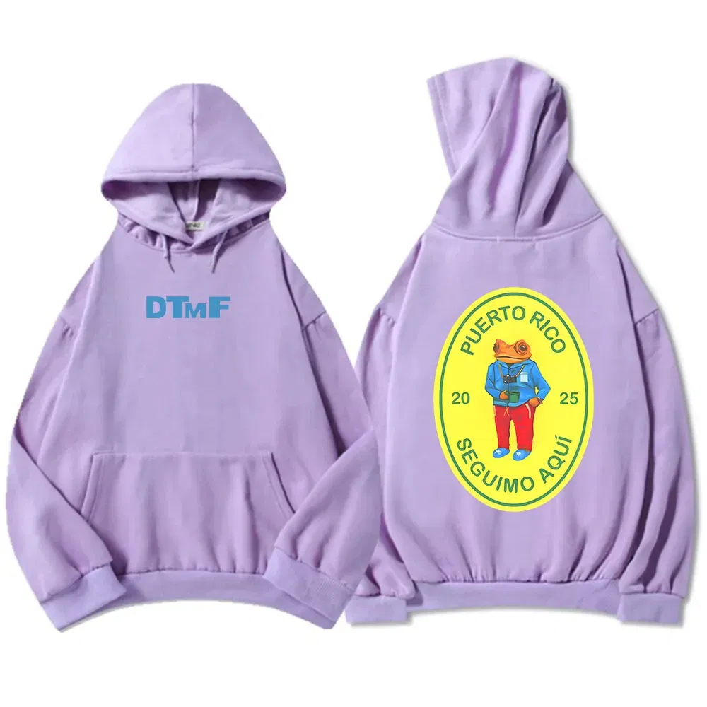 Color: black, Size: XS - DTMF Deb?­ Tirar Más Fotos 2025 New Album Hoodies Bad Bunny Singer Printing Sweatshirts Men Women Clothing Sudaderas Hombre Male