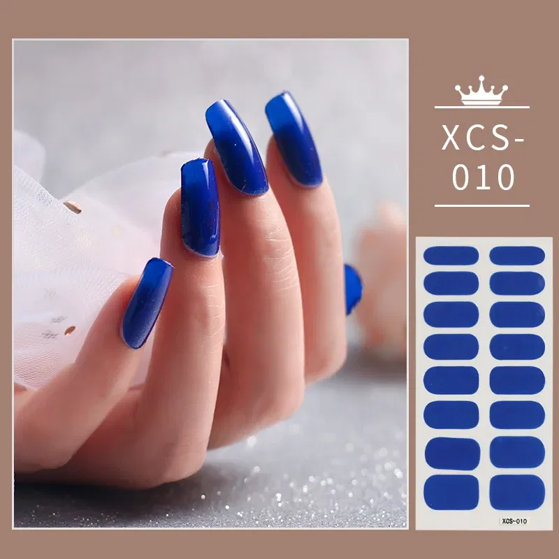 Color: Titanium - Rose Red Shiny Twinkle Full Cover Nail Stickers Sticker For Nails Self Adhesive Nail Sticker Fashion Nail Stickers Beauty