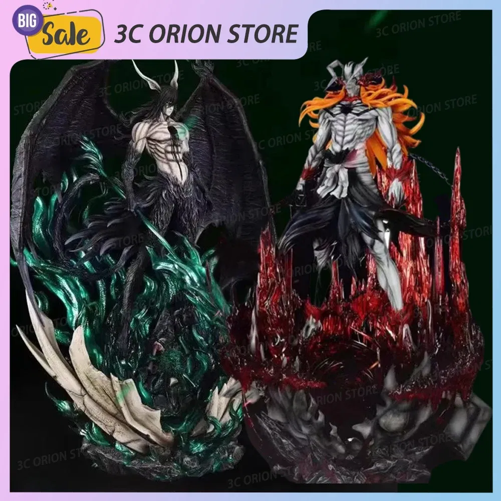 Color: black, Size: >40cm - 33cm Bleach Anime Figures Kurosaki Ichigo Hollow Ulquiorra Cifer Figure Gk Statue Pvc Figurine Collection Models Decoration Toys