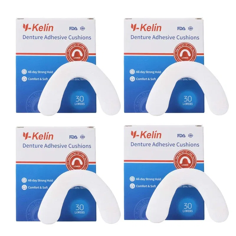 Color: green, Ships From: CHINA - Y-Kelin Denture Adhesive Cushion Lower 120 Pads (4 Pack)