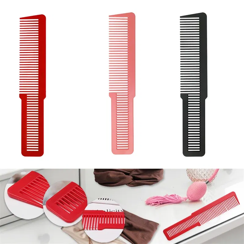 Color: Clear, Ships From: CN - 9 Color Plastic Anti-Static Tangle Women Hairdressing Comb Ultra Thin Professional Hair Cutting Brush Hair Care Styling Tools
