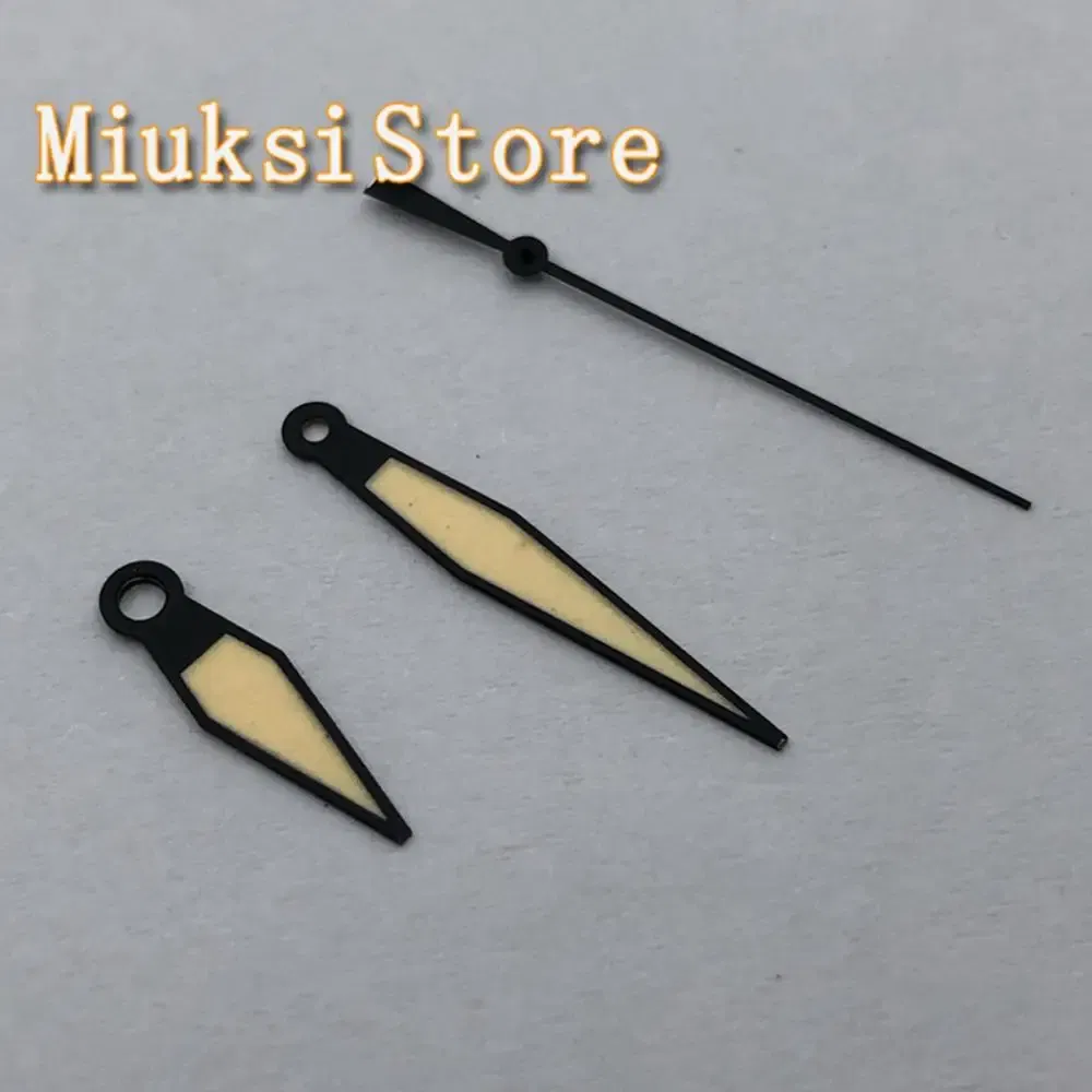 Parnis black yellow watch hands luminous mark fit ETA 2824 2836 automatic movement