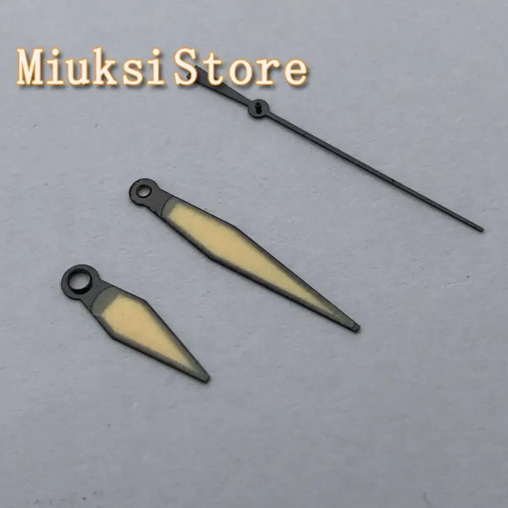 Parnis black yellow watch hands luminous mark fit ETA 2824 2836 automatic movement