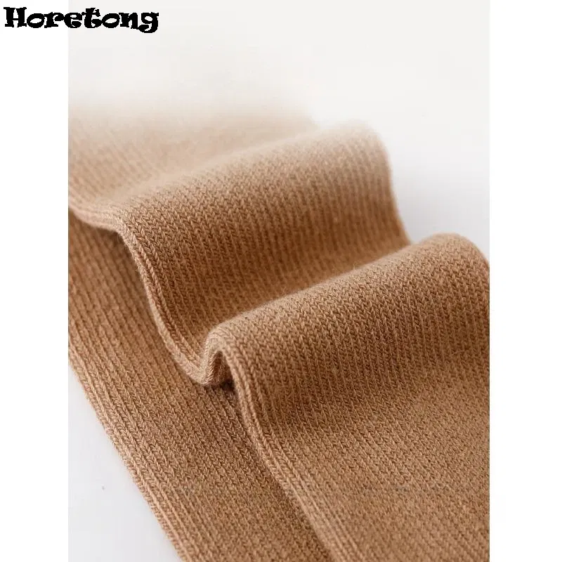 Color: Brown, Kid Size: 9M - Baby Girl Stocking 0-3 Y Infant Toddler Knit Tights Newborn Suspender Tights Pantyhose Autumn Solid High Waist Overall Legging