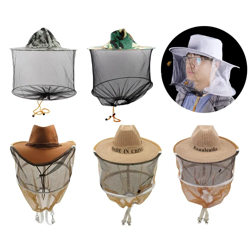 Color: light yellow, Ships From: CN, Size: M - Bee Hat Breathable Beekeepers Hat Beekeeper Hats With High Visibility Veil Face Protection Outdoor Bee Keeper Starting Kit