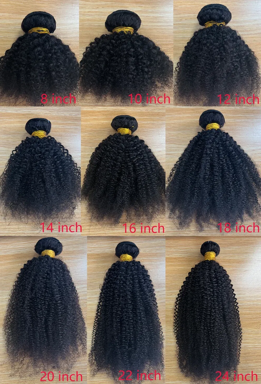 Color: Natural Color, Stretched Length: 10 10 10 - Afro Kinky Curly Bundles Brazilian 1/3 Afro Kinky Human Hair Bundles Deal 8-24" Hair Extensions Curly Human Hair Weave For Women