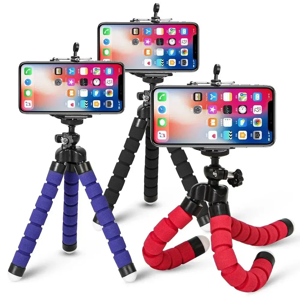Color: black - Tripods Tripod For Phone Mobile Camera Holder Clip Smartphone Monopod Tripe Stand Octopus Mini Tripod Stativ For Phone