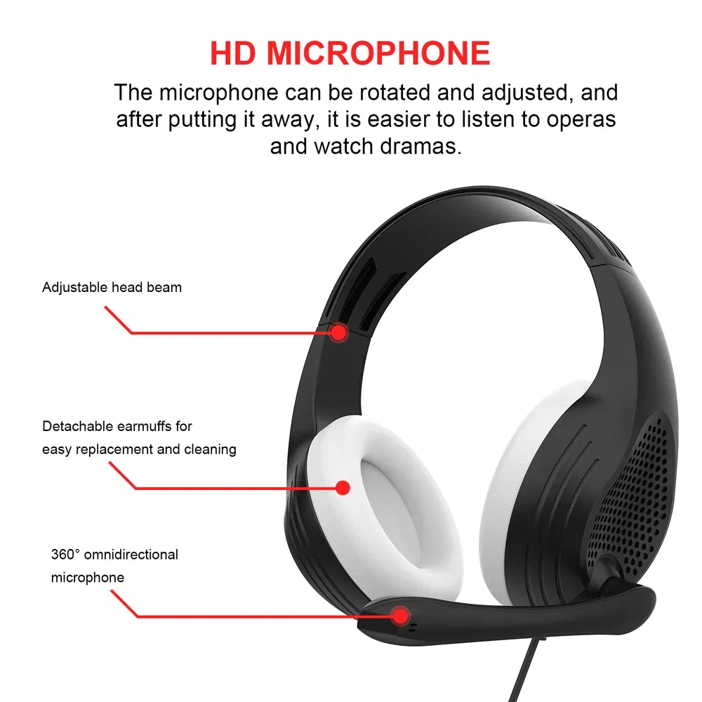 Wired Stereo Sound Video Game Headset Headphones for Music Buys .Girls. Noise Cancelling Mic 3.5MM Jack for PS4 PS Laptop XBOX