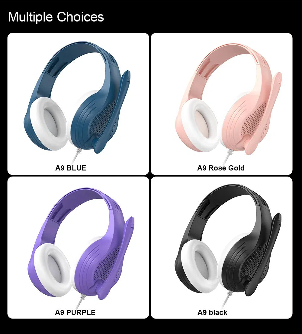 Wired Stereo Sound Video Game Headset Headphones for Music Buys .Girls. Noise Cancelling Mic 3.5MM Jack for PS4 PS Laptop XBOX