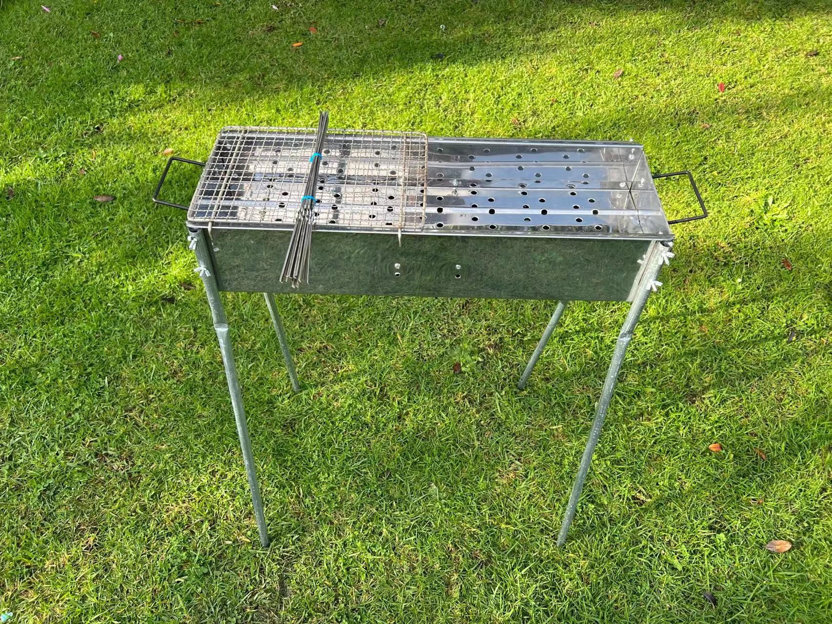 100cm X 20cm High quality Stainless Steel Charcoal BBQ Grill