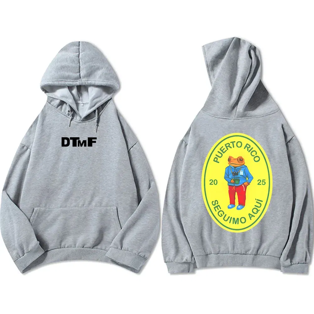 Color: Navy Blue, Size: XXL - DTMF Deb?­ Tirar Más Fotos 2025 New Album Hoodies Bad Bunny Singer Printing Sweatshirts Men Women Clothing Sudaderas Hombre Male