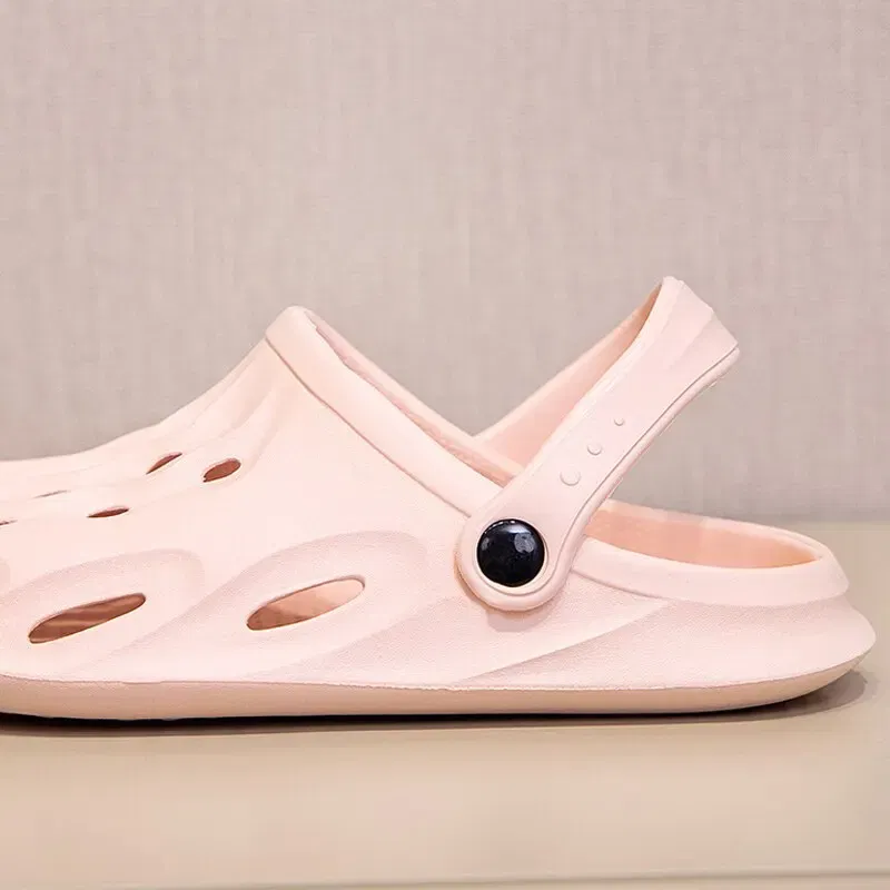 Shoe Size: 37, Color: Pink - Clogs Women Sandals Summer Casual EVA Lightweight Outdoor Women's Shoes Anti Slip Thick Sole Beach Slides Couple Garden Shoes