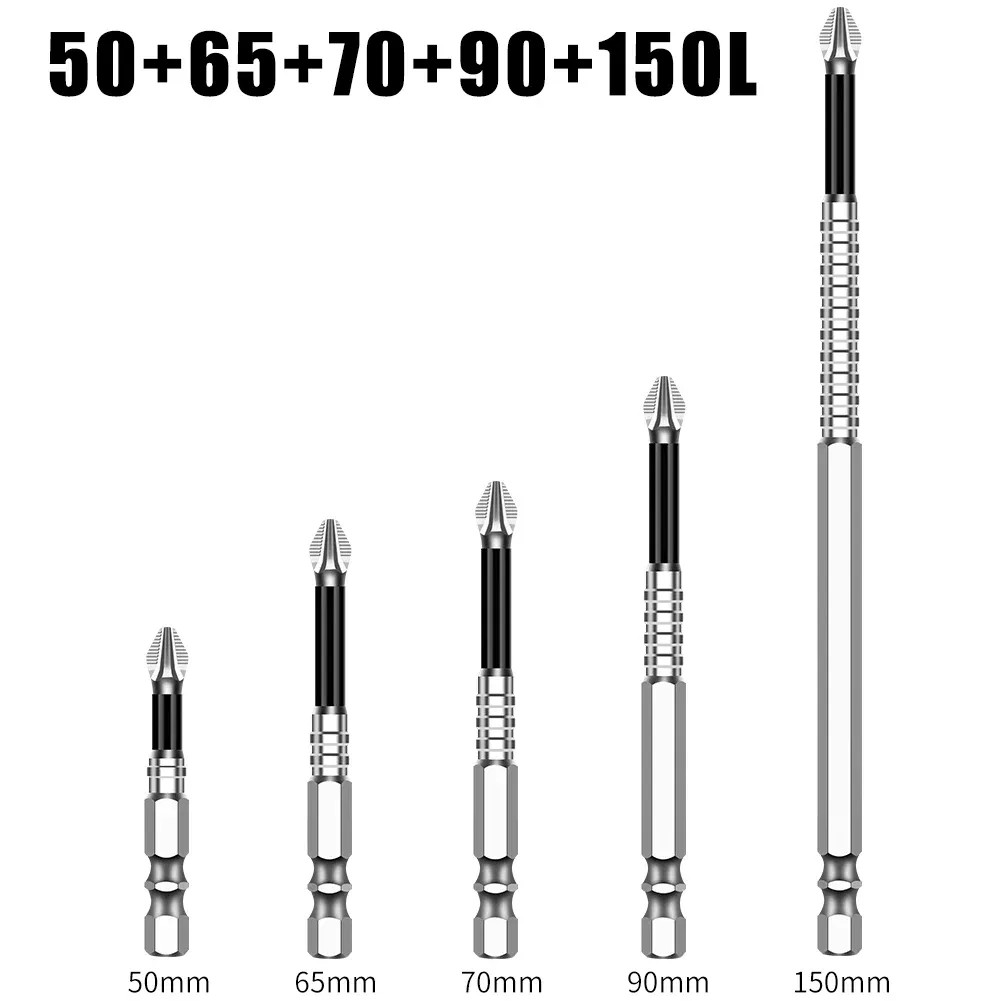 Color: Khaki - K5 Non-slip High Hardness Bit S2 Strong Magnetic 5A Black Non-slip Cross Head Electric Drill Electric Screwdriver Bit