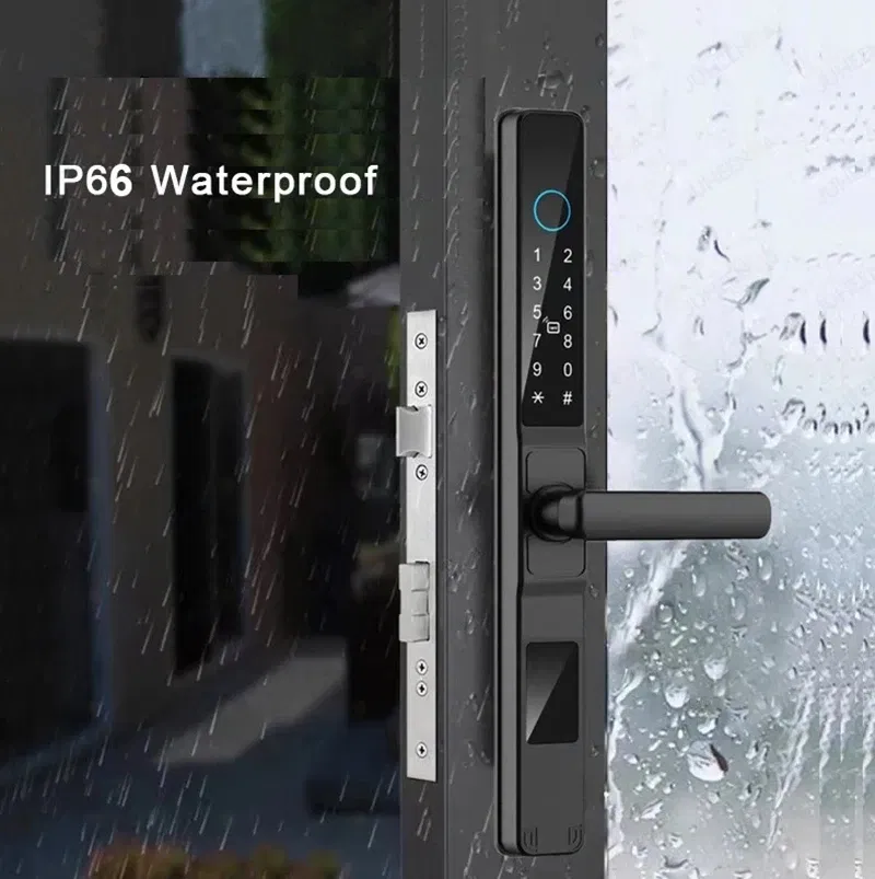 Color: Orange Yellow, Ships From: CHINA - Tuya Smartlife WiFi Remote Control Waterproof Smart Lock Sliding Aluminum Door Digital Password Card Fingerprint Electronic Lock