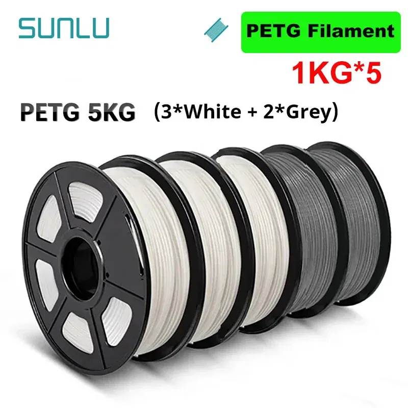 Color: Tran-Green, Ships From: CHINA - Top 5KG 3D PLA/PETG/PLA PLUS/Clear Filament 1.75mm 5Roll 1KG 3D Printer Neatly Wound 3D Filament for 3D Printer& 3D Pen