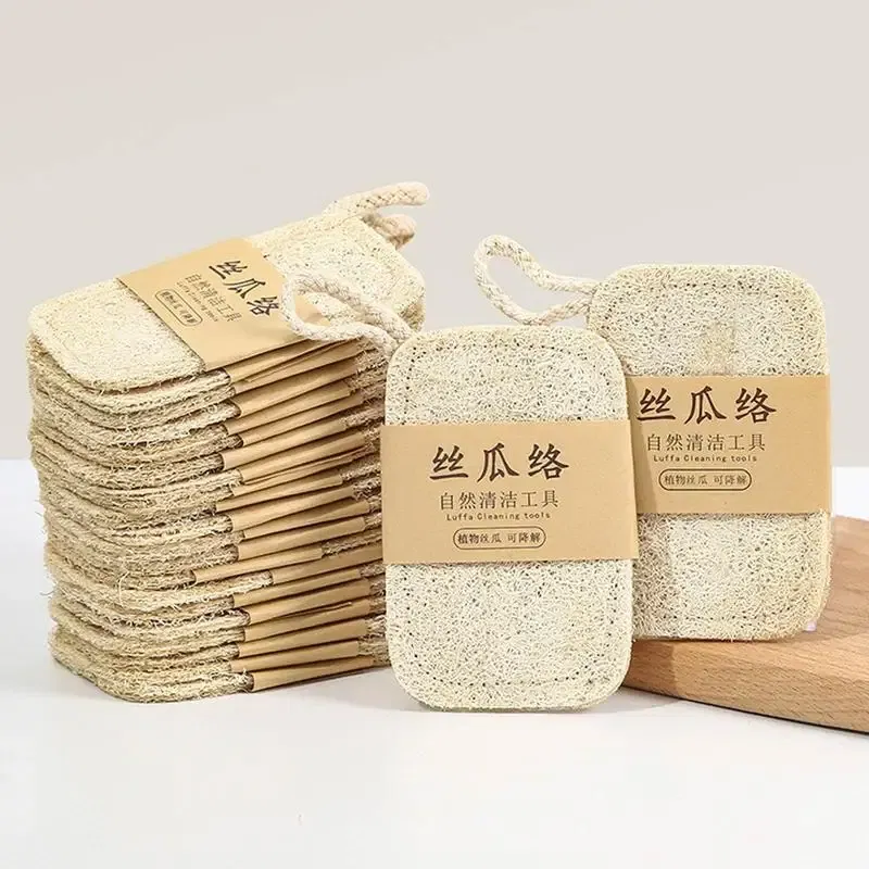 Color: Red, Ships From: United States - Natural Luffa Dish Washing Cloth Sponge Loofah Scrub Pad Dish Pot Easy To Clean Scrubber Sponge Kitchen Clean Brushes Pad