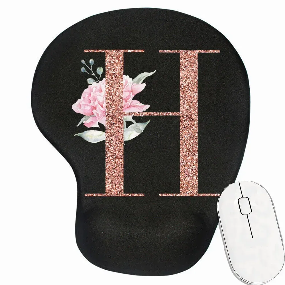 Color: APRICOT - Mouse Pad Desk Mat for PC Laptop Ergonomic Non-Slip Mousepads Wrist Pad Rose Gold Series Office Accessories Mouse Mats